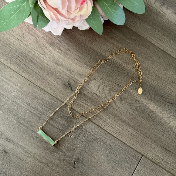🍁5 for $15🍁 New Time & True Tiered Mint & Gold Neckalce - Picture 1 of 5